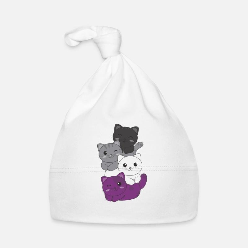 Asexual Flag Pride LGBTQ süße Katze Baby Bio-Mütze