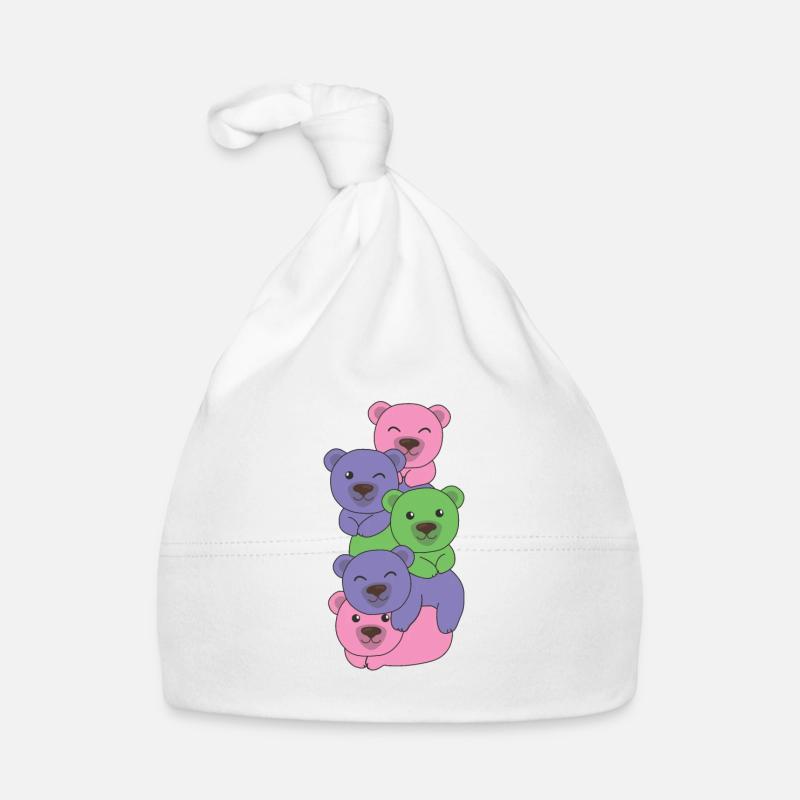 Trigender Flag Pride LGBTQ Cute Bear Bunch Bonnet bio Bébé