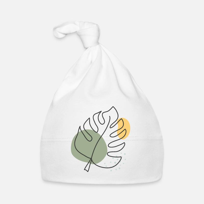 Handgezeichnete Blume 9 Baby Bio-Mütze