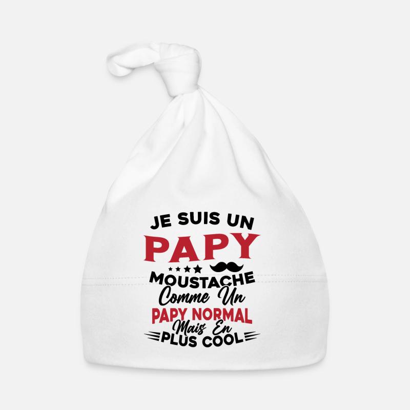 Un Papy Moustache Comme Un Papy Normal Bonnet bio Bébé