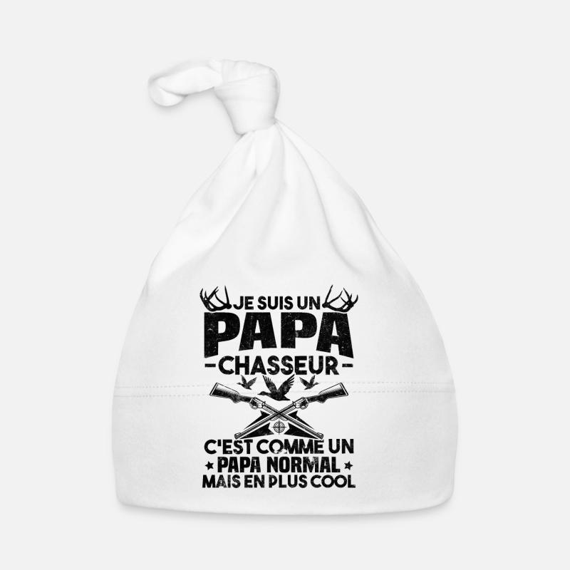 Un papa chasseur c'est comme un papa normal Bonnet bio Bébé