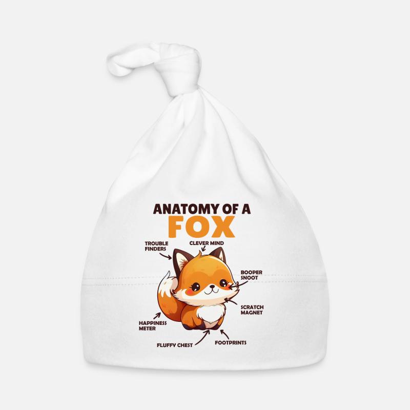 Explication du renard mignon Anatomie d’un renard Bonnet bio Bébé