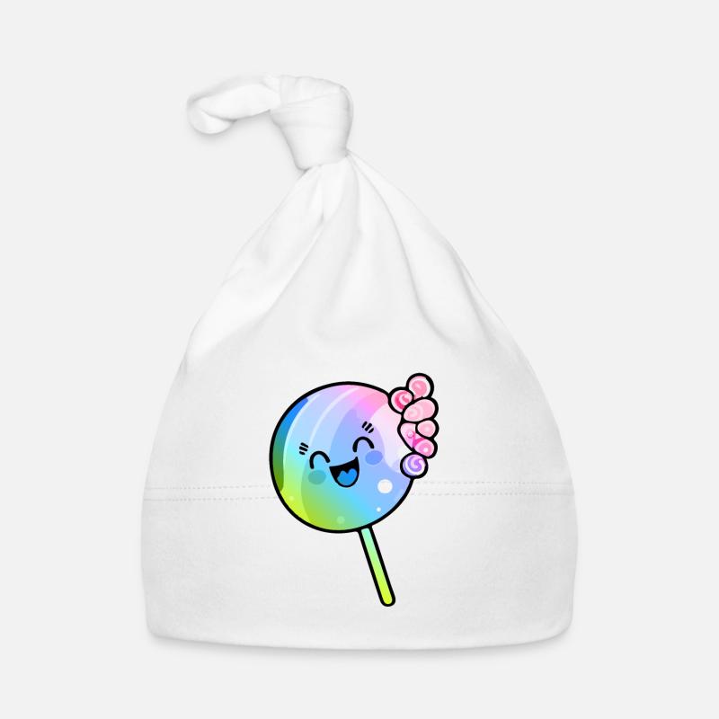 Lollipop Comic Colorful Organic Baby Cap