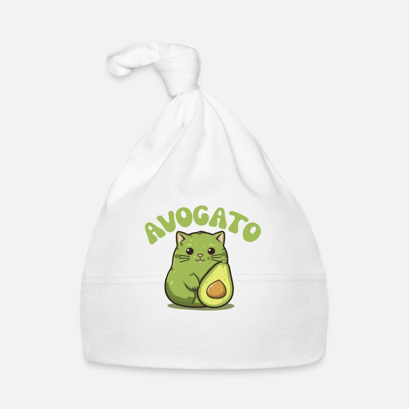 Avocat avocat chat drôle de nourriture verte Bonnet bio Bébé