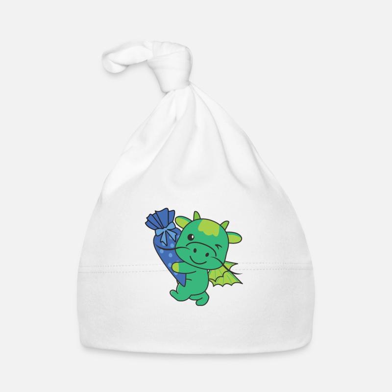 bye bye kindergarten hello school dragon Organic Baby Cap