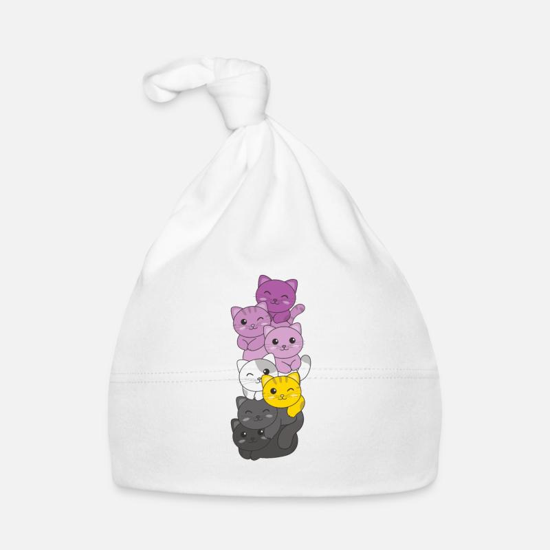 Monosexuel Flag Pride LGBTQ Cute Cat Stack Bonnet bio Bébé