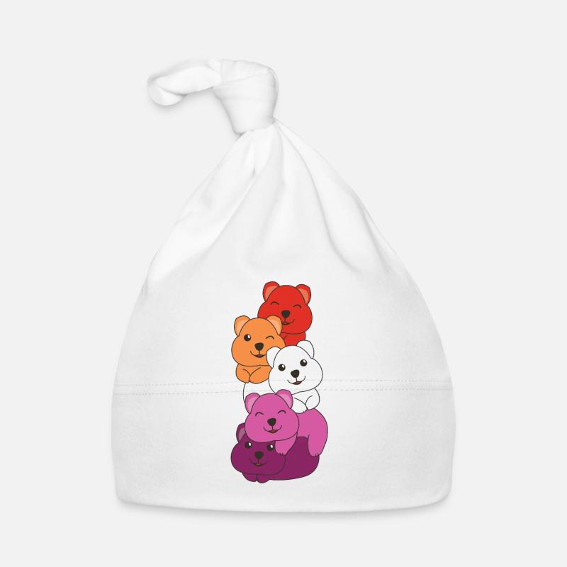 Lesbian Flag Pride LGBTQ Cute Quokka Stack Bonnet bio Bébé