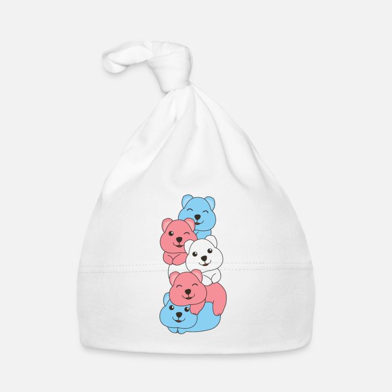 Transgender Flag Pride LGBTQ Cute Quokka Stack Bonnet bio Bébé