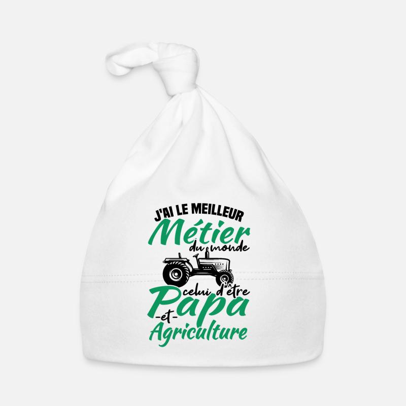 Papa et agriculture Bonnet bio Bébé