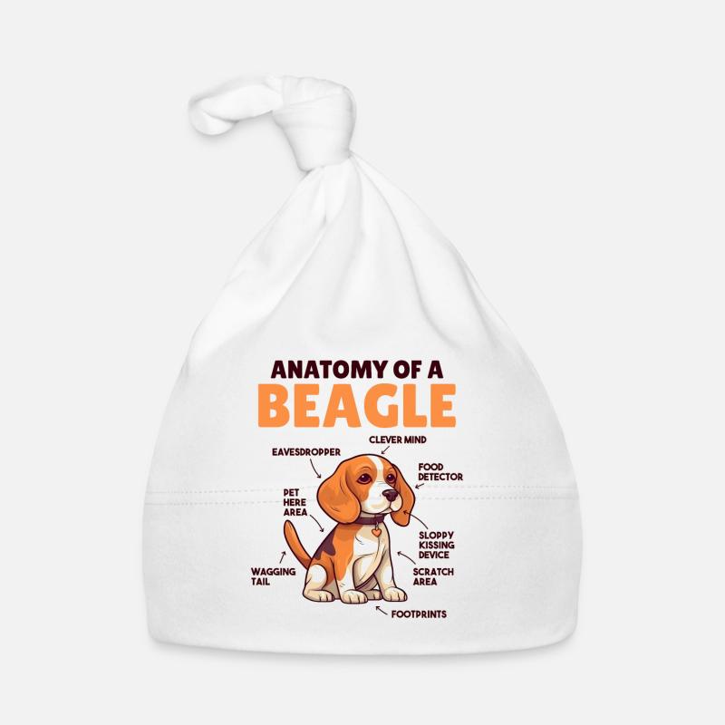 Hunde Erklärung Anatomy eines Beagle Baby Bio-Mütze
