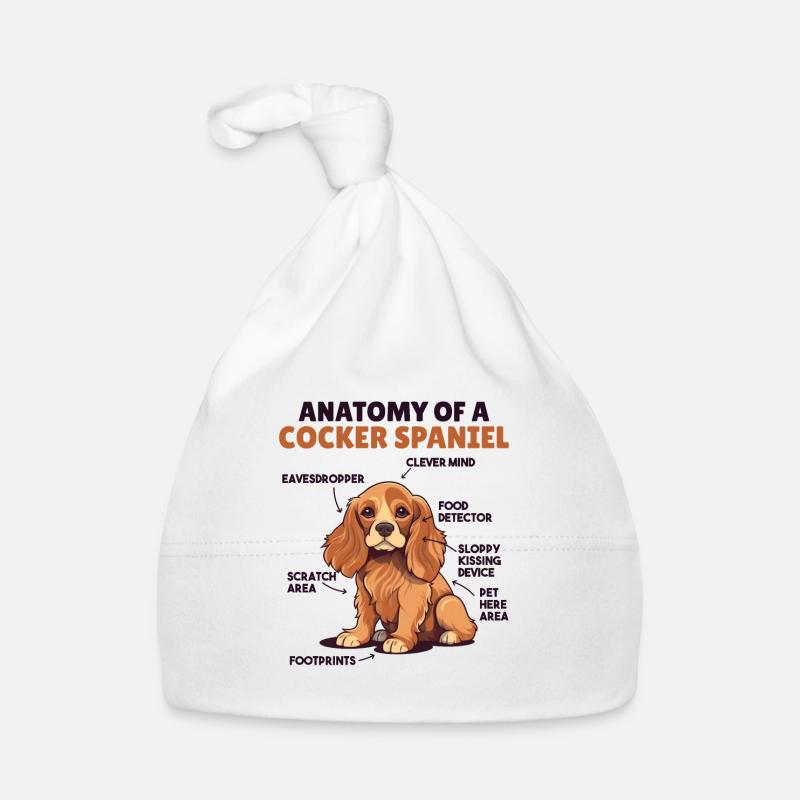 Explication du chien Anatomie d’un cocker Spaniel Bonnet bio Bébé