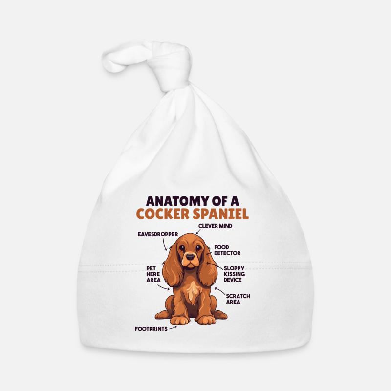 Explication du chien Anatomie d’un cocker Spaniel Bonnet bio Bébé