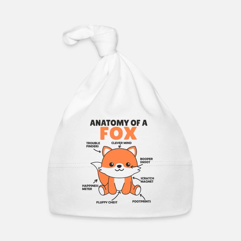 Explication du renard mignon Anatomie d’un renard Bonnet bio Bébé