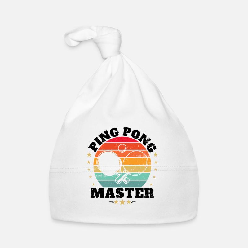 Maître Du Ping Pong Cadeau Sport Entraineur - Bonnet bio Bébé - blanc