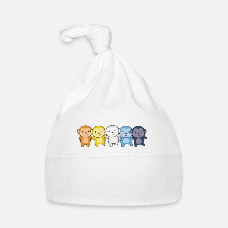 Aroace Flag Pride LGBTQ süßer Affe Baby Bio-Mütze