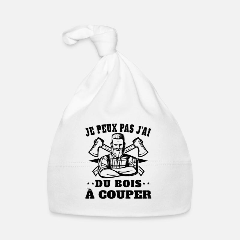 Je peux pas j'ai un arbre à couper Bonnet bio Bébé