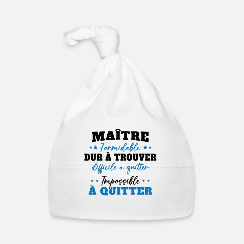 Maître formidable idée cadeau maître d'école Bonnet bio Bébé