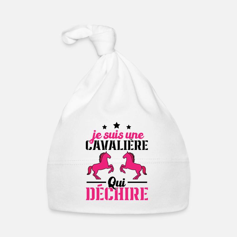 Je Suis Une Cavalière Qui Déchire Cadeau Bonnet bio Bébé