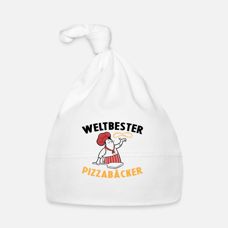 Weltbester Pizzabäcker Pizza Geschenkidee Kochen Baby Bio-Mütze