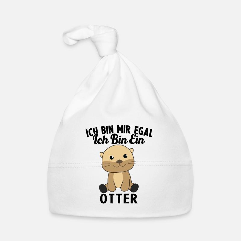 ich bin mir egal ich bin ein otter Geschenk - Baby Bio-Mütze - Weiß