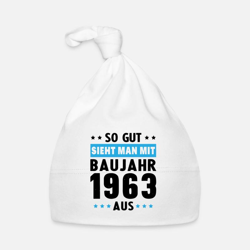 Geschenk Geburtstag 1963 Frau Mann Geschenkidee Baby Bio-Mütze