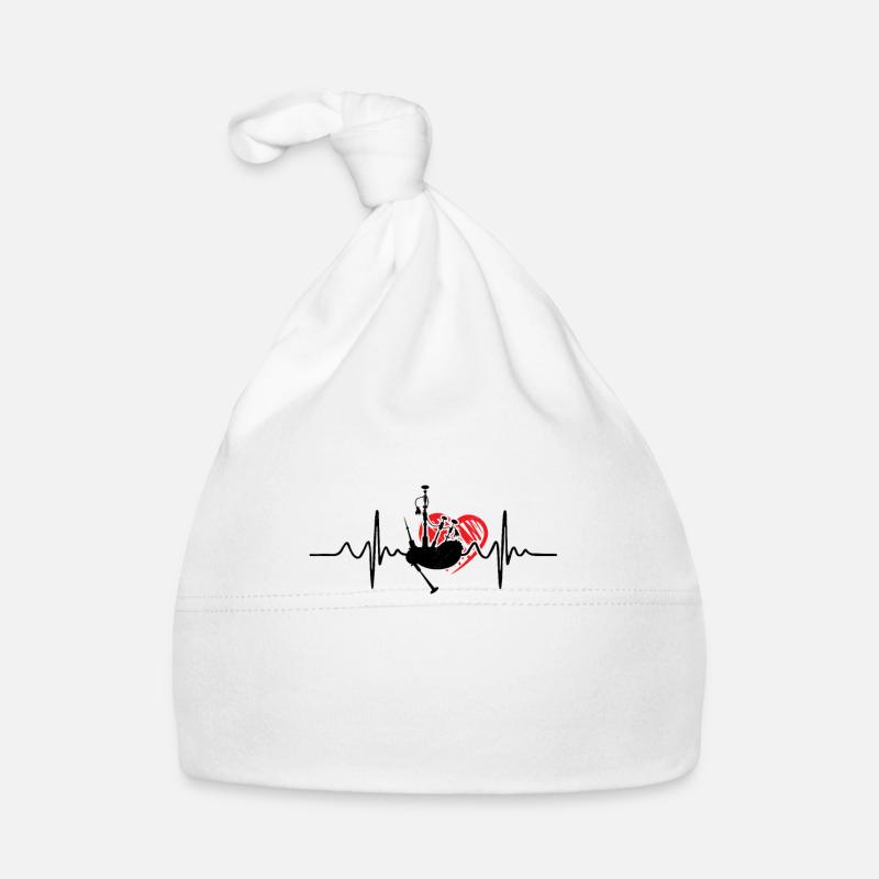 Cornemuse Heartbeat Pulse ECG Sac de cornemuse Bonnet bio Bébé