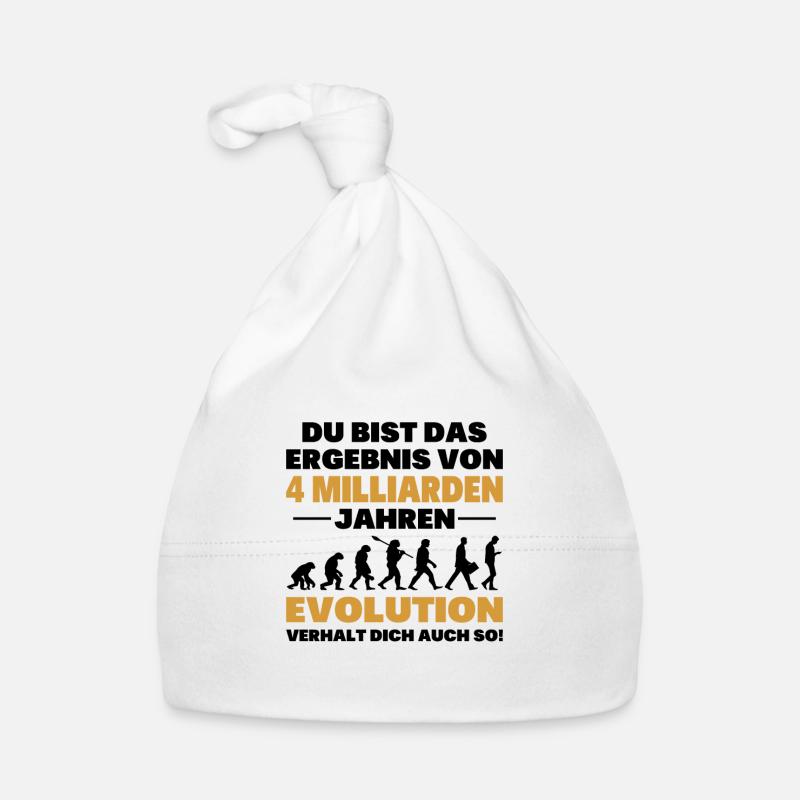 Du bist das Result der Evolution Baby Bio-Mütze