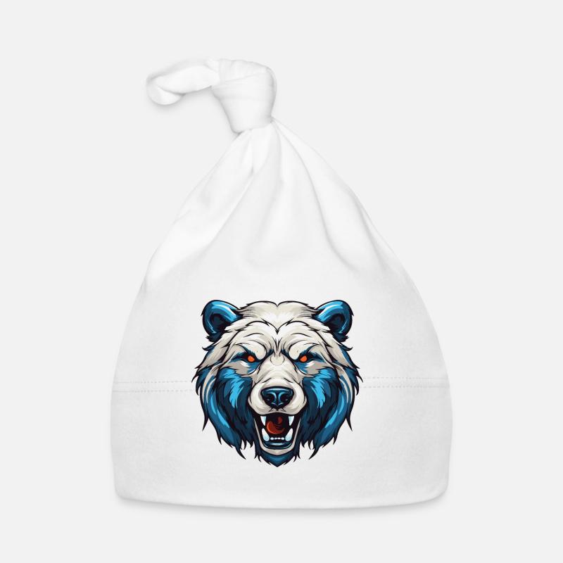 Polar Bear Portrait Polar Bear Organic Baby Cap