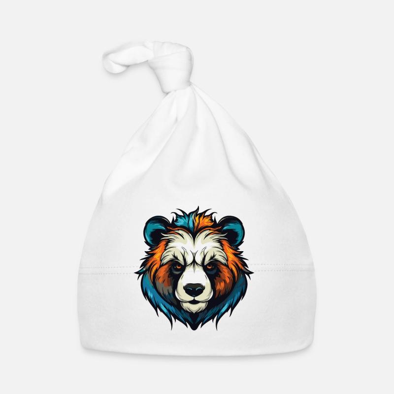 Panda Portrait Organic Baby Cap