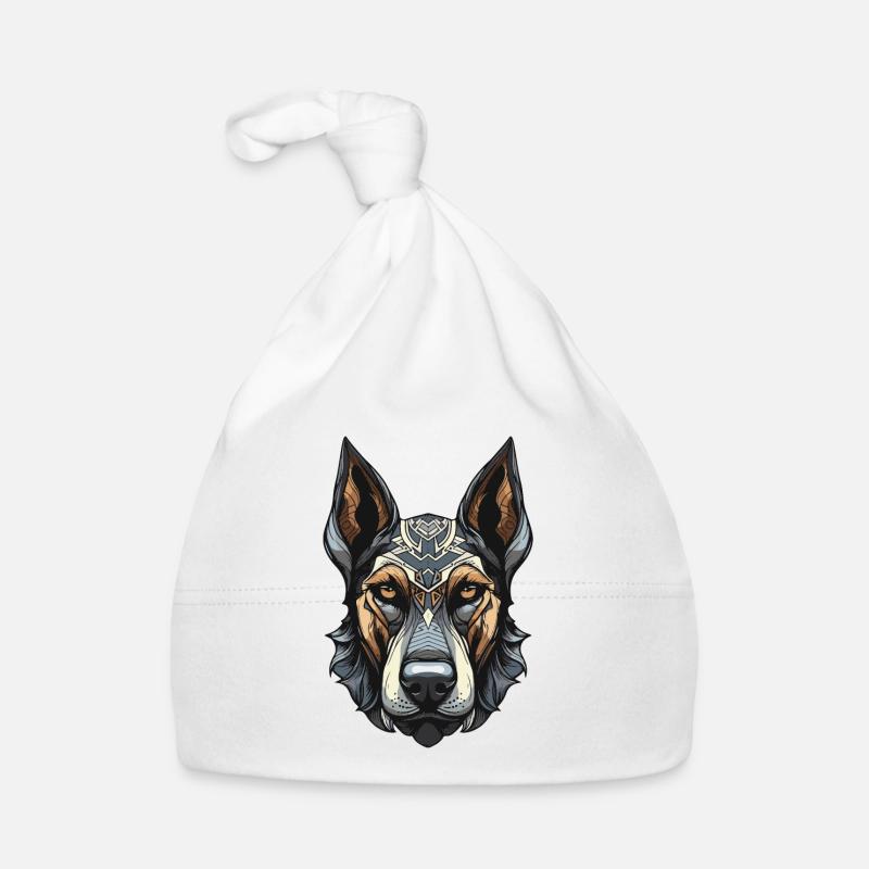 Portrait de chien doberman Bonnet bio Bébé