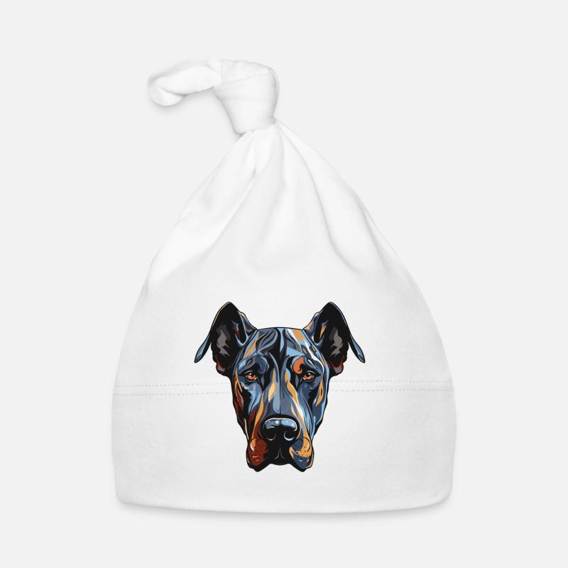 Great Dane Hund Portrait Baby Bio-Mütze