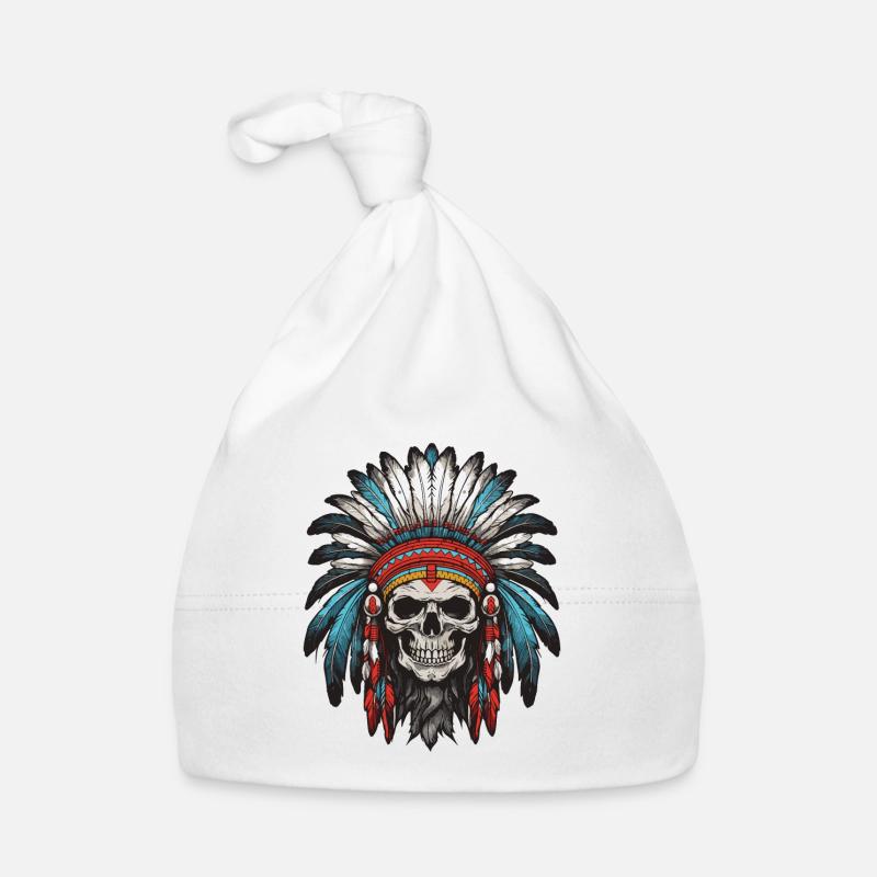 Crâne de chef indien Apache Bonnet bio Bébé