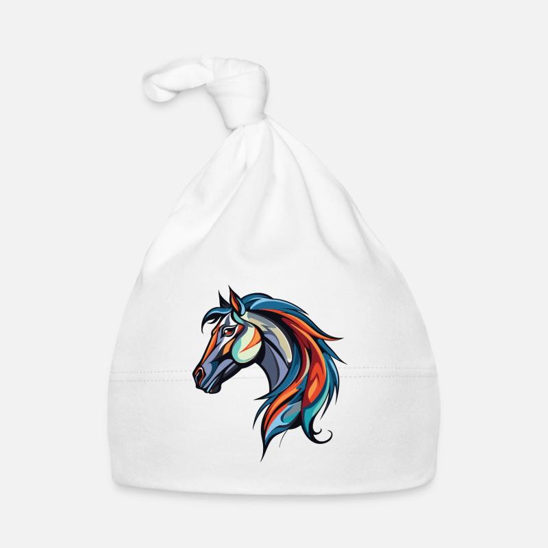 Portrait de cheval Bonnet bio Bébé