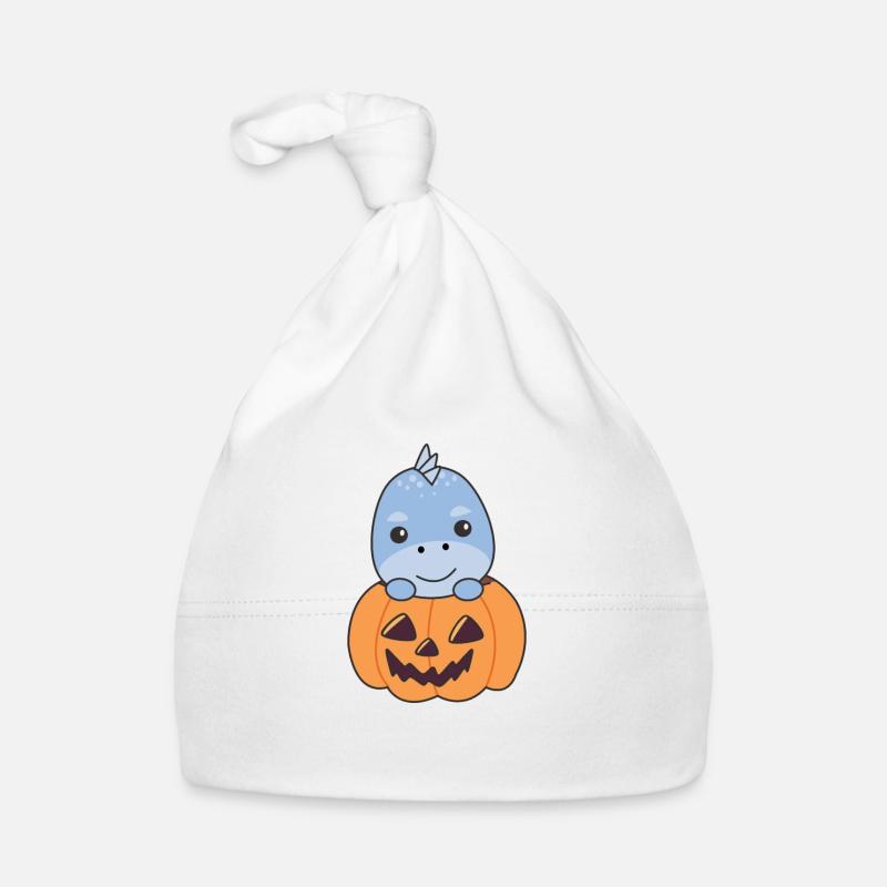 Dino à la citrouille mignons dinos Joyeux Halloween Bonnet bio Bébé
