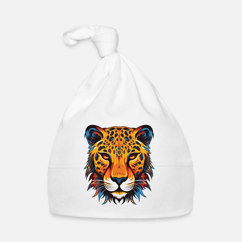 Portrait de guépard Bonnet bio Bébé
