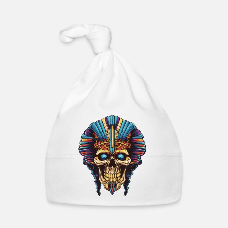 Pharaoh Skull Organic Baby Cap