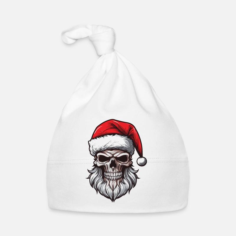 Weihnachtsmann Totenkopf Baby Bio-Mütze