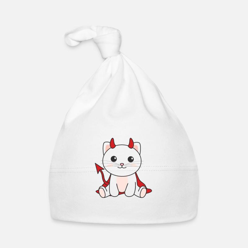 Cat Happy Halloween Devil Costume Organic Baby Cap