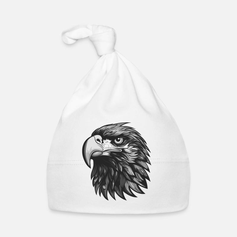 Portrait d’aigle animal Bonnet bio Bébé