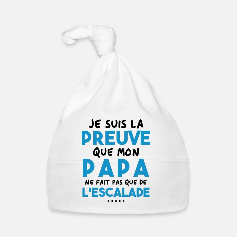 Preuve que papa ne fait pas que de l'escalade Bonnet bio Bébé