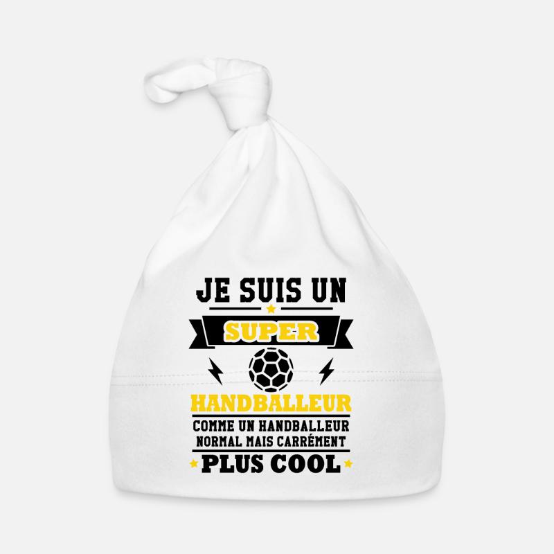 Je suis un super handballeur Bonnet bio Bébé