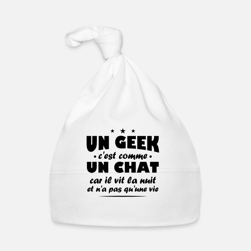 Geek et chat Bonnet bio Bébé
