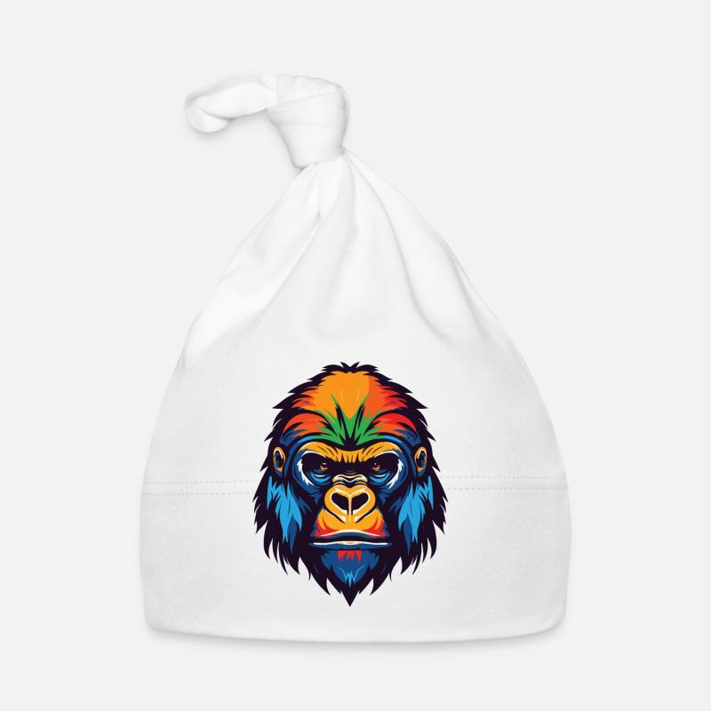Gorilla Kopf Baby Bio-Mütze