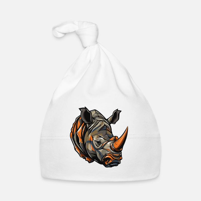 Tête de rhinocéros Bonnet bio Bébé