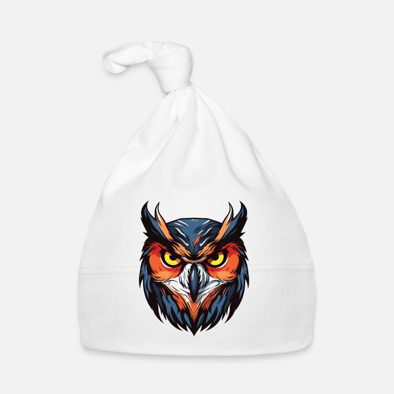 Eule Portrait Baby Bio-Mütze
