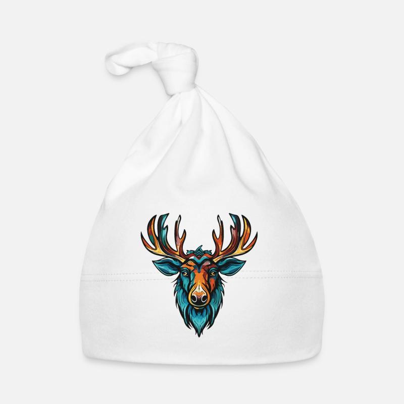 Moose Portrait Organic Baby Cap