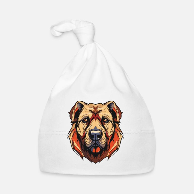 Tête de chien Kangal Bonnet bio Bébé