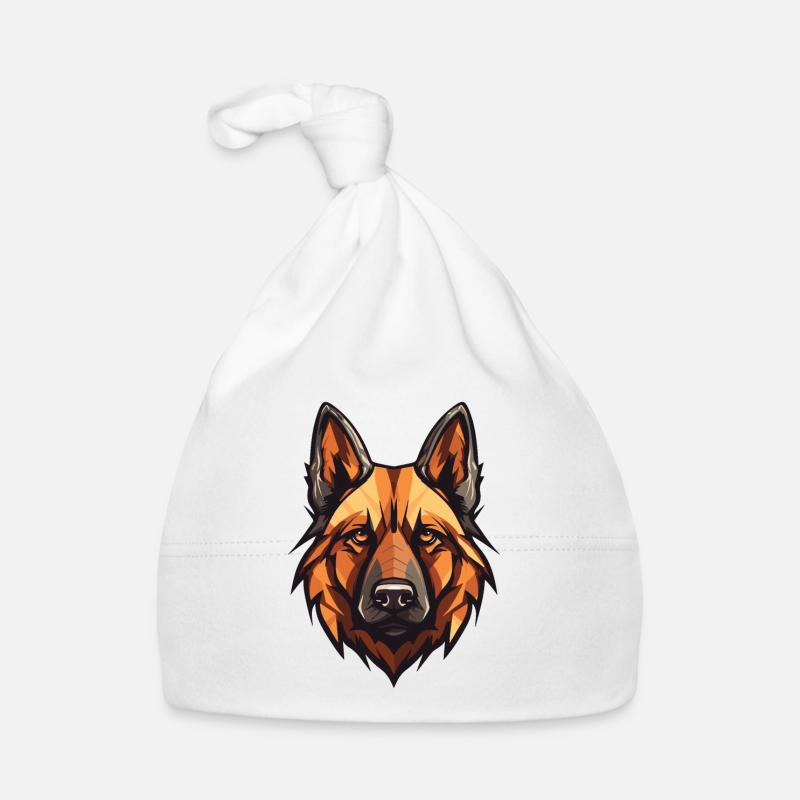 German Shepherd Dog Head Organic Baby Cap