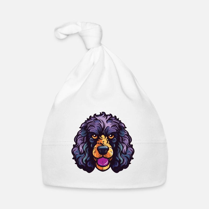 Poodle Dog Head Organic Baby Cap