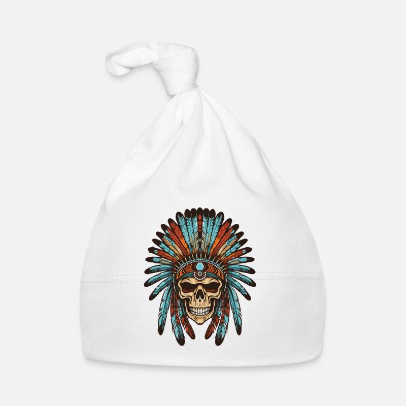 Apache Indianer Totenkopf Baby Bio-Mütze